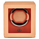WOLF Single Cub Watch Winder with Cover - Seltzer Peach/Orange