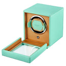 WOLF Single Cub Watch Winder with Cover - Seltzer Mint/Peach