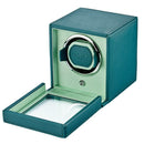 WOLF Single Cub Watch Winder with Cover - Seltzer Teal/Mint