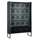 WOLF Axis 16 Piece Watch Winder Cabinet – Powder Coat