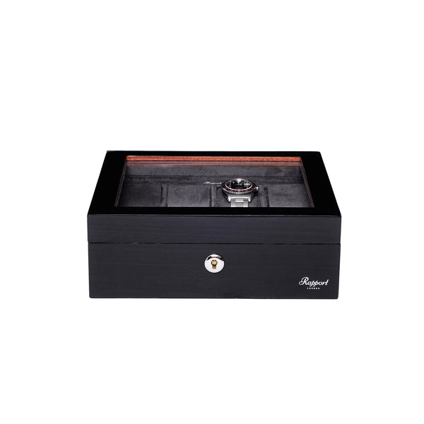 Rapport Optic 8 Watch Collector Box Case - Black