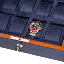 Rapport Heritage Chroma Eight Watch Box Case - Blue