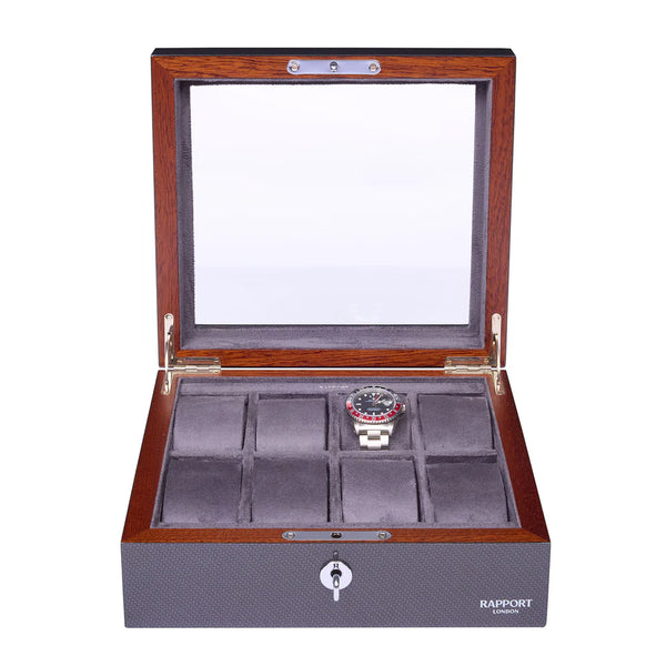 Rapport Optic 8 Watch Collector Box Case - Carbon Fibre