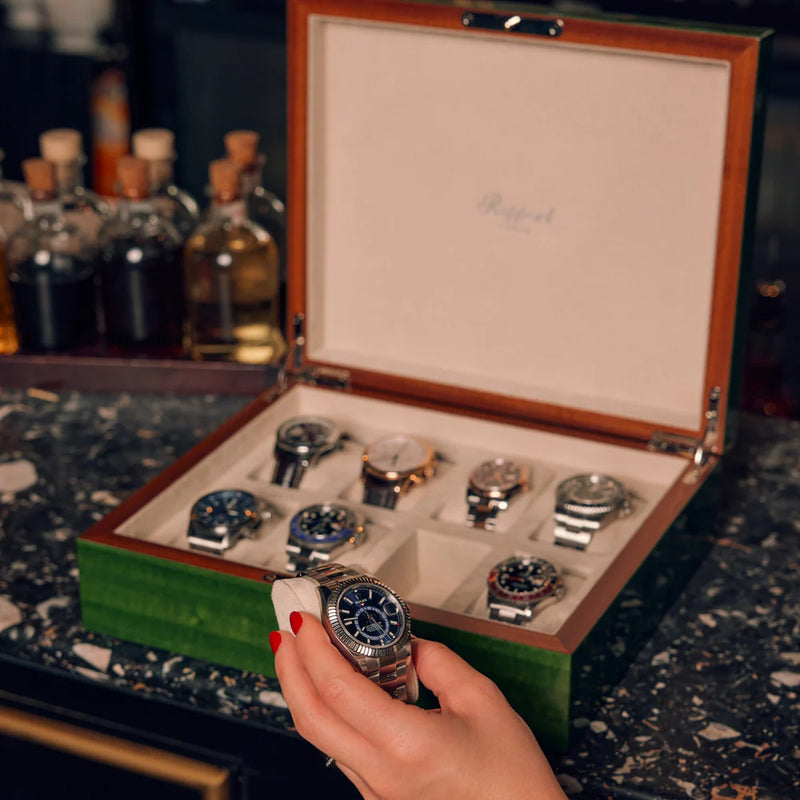 Rapport Heritage Chroma Eight Watch Box Case - Green