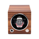 Rapport Evo Single Watch Winder in Walnut - front view