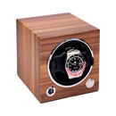 Rapport Evo Single Watch Winder in Walnut - three-quarter view