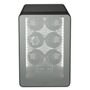Rapport Neo Six Watch Winder in Black - front view with illuminated six-watch interior