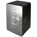 Rapport Neo Six Watch Winder in Black - angled closed view with fingerprint control