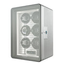 Rapport Neo Six Watch Winder in Silver - closed mirrored front view