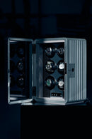 Rapport Neo Six Watch Winder in Silver - lifestyle open door view
