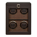 WOLF Earth 4 Piece Watch Winder in Coffee - front view