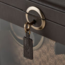 WOLF Earth 4 Piece Watch Winder in Coffee - lock and key detail
