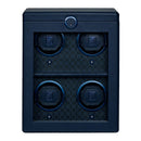 WOLF Earth 4 Piece Watch Winder in Midnight Blue - front view