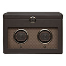 WOLF Earth Double Watch Winder in Coffee - front view