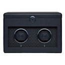 WOLF Earth Double Watch Winder in Midnight Blue - front view