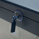 WOLF Earth Double Watch Winder in Midnight Blue - lock and key detail
