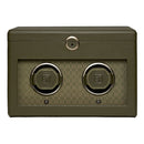 WOLF Earth Double Watch Winder in Olive - front view