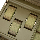 WOLF Earth Double Watch Winder in Olive - close-up of upper watch storage