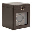 WOLF Earth Single Watch Winder in Coffee - front closed view