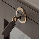 WOLF Earth Single Watch Winder Coffee - lock and key detail