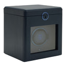 WOLF Earth Single Watch Winder in Midnight Blue - angled closed view