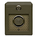 WOLF Earth Single Watch Winder in Olive - front view