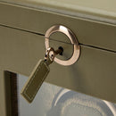 WOLF Earth Single Watch Winder Olive - lock and key detail