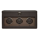 WOLF Earth Triple Watch Winder in Coffee - front view