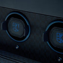 WOLF Earth Triple Watch Winder in Midnight Blue - close-up of winding cuffs