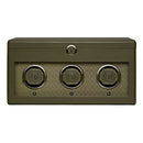 WOLF Earth Triple Watch Winder in Olive - front view