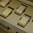 WOLF Earth Triple Watch Winder in Olive - close-up of watch storage