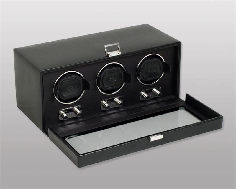 WOLF Heritage Triple Watch Winder with Cover