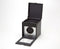 WOLF Brushed Metal Single Watch Winder with Storage