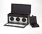 WOLF Brushed Metal Triple Watch Winder with Cover and Storage