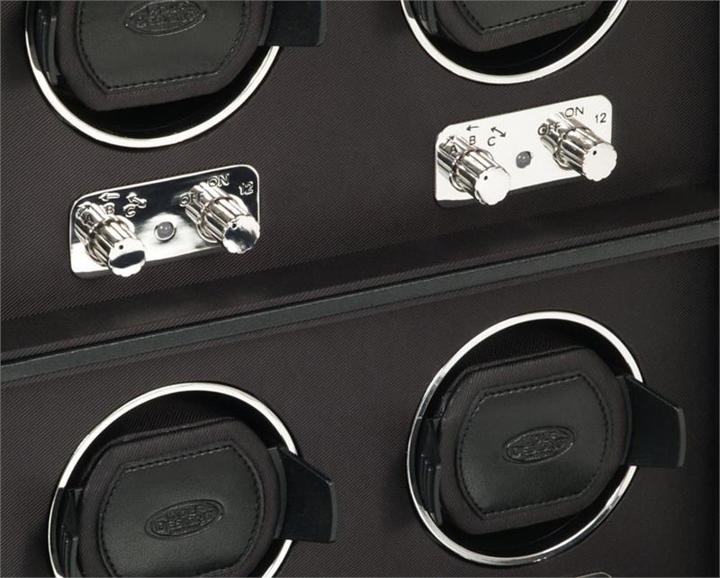 WOLF Heritage 4 Piece Watch Winder with Cover