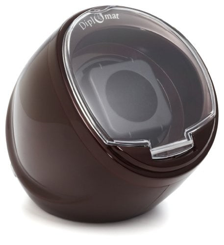 Diplomat Single Watch Winder with Built In IC Timer - Burgundy