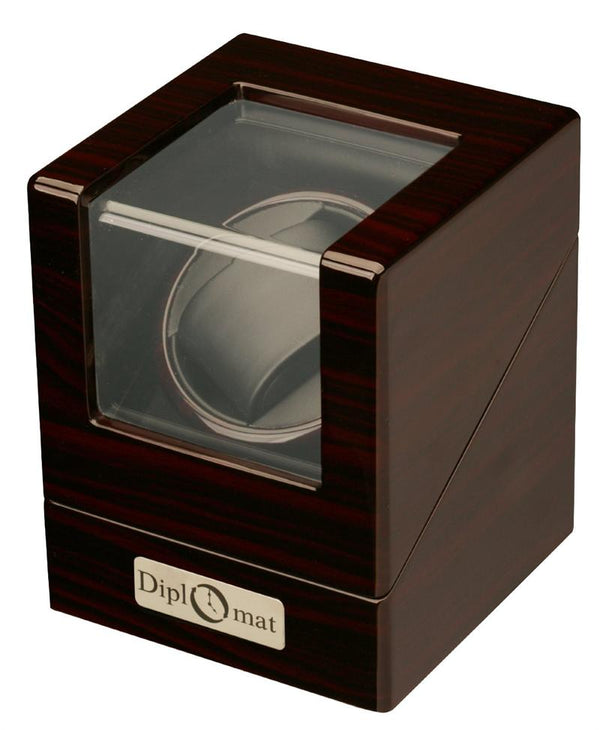Diplomat Ebony Wood Automatic Single Watch Winder