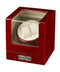 Diplomat Estate Cherry Wood Dual Watch Winder with Cream Leather Interior