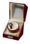 Diplomat Estate Cherry Wood Dual Watch Winder with Cream Leather Interior