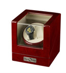 Diplomat Estate Cherry Wood Dual Watch Winder with Cream Leather Interior