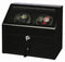 Diplomat Gothica Black Wood Quad Watch Winder with Black Leather Interior