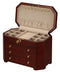 Diplomat Cherry Wood Jewelry Chest With 3 Drawers and Locking Lid