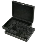 Carbon Fiber Watch Box with Lock & Key (18 Watches)