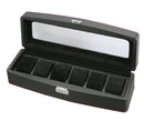 Carbon Fiber Watch Case with Viewing Window (6 Watches)