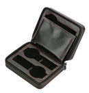 Travel Watch Case - Black Leather (4 Watches)