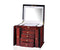 Diplomat Elegant Teak Wood Finish Jewelry Chest with 4 Drawers and 2 Pull Out Chain Racks and Locking Lid