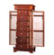 Diplomat Mahogany Wood Finish Jewelry Armoire Charging Station