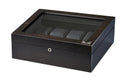 Volta 8 Watch Box with See Through Glass Top (Rustic Brown)
