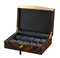 Volta Ebony Wood 10 Watch Case with Gold Accents (Black Leather Interior)