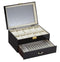 Diplomat Ten Watch Case with Cream Leatherette Inerior and Drawer With Pen and Cufflink Storage